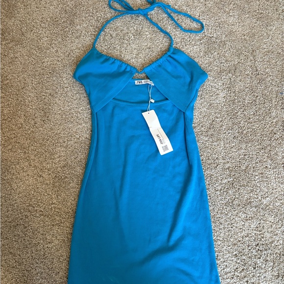 ZARA HALTER DRESS - Picture 1 of 4